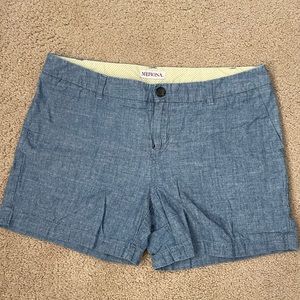 women's denim chambray merona size 8 shorts